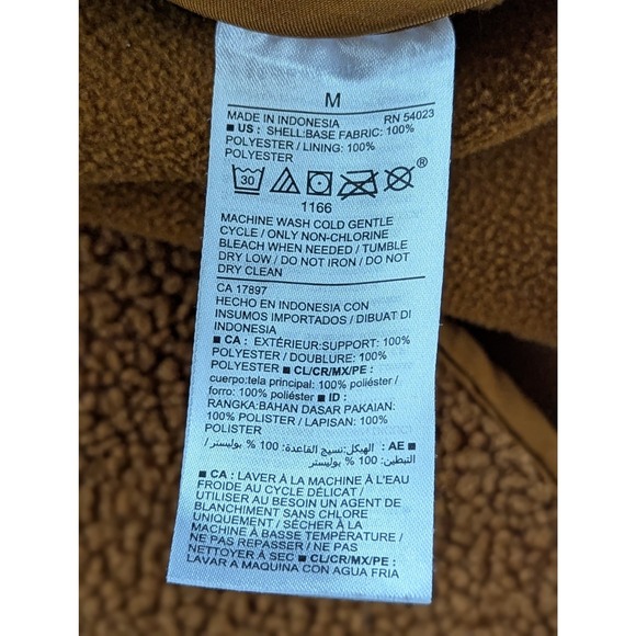 Old Navy‎ Camel Sherpa Snap Jacket Sz M - Picture 9 of 9